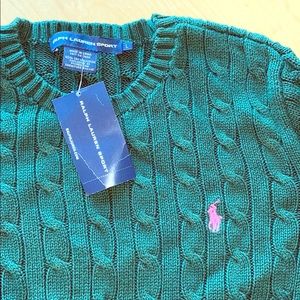 Ralph Lauren cable knit sweater. New. Sz Large.